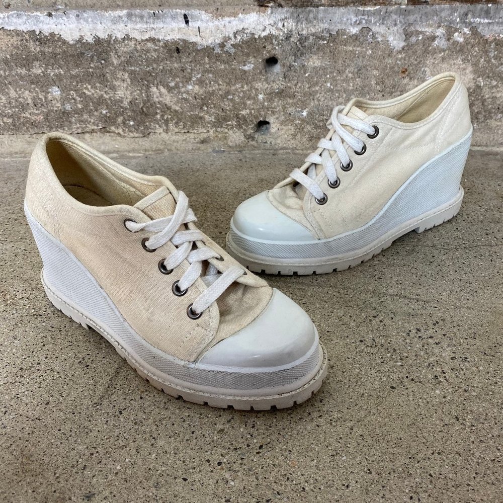 Bass Y2K White Platform Sneakers